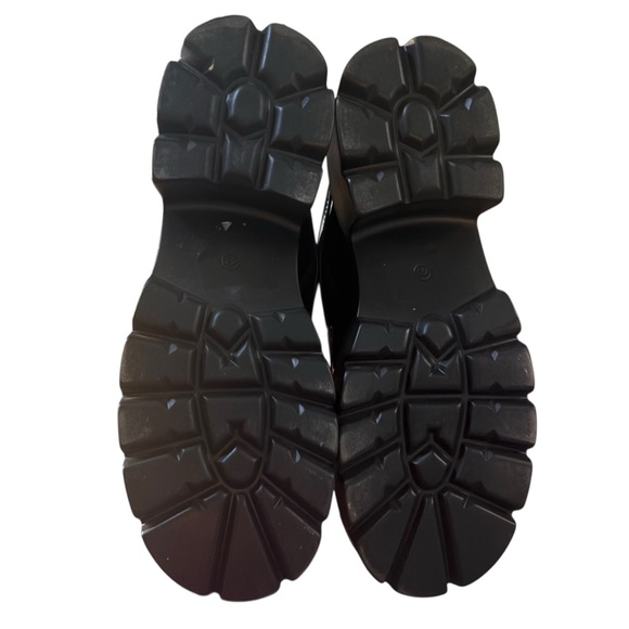 Azalea Wang Peggy Black Vegan Patent Leather Flatform Oxfords – Women’s Sz 10 - Picture 6 of 9